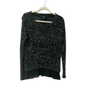 Forever 21 Loose Knit Black and White Sweater S